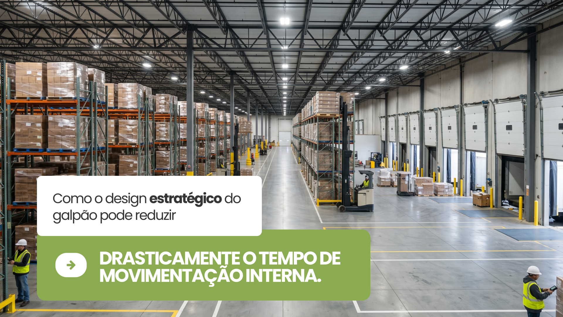 Como o design estratégico do galpão pode reduzir drasticamente o tempo de movimentação interna