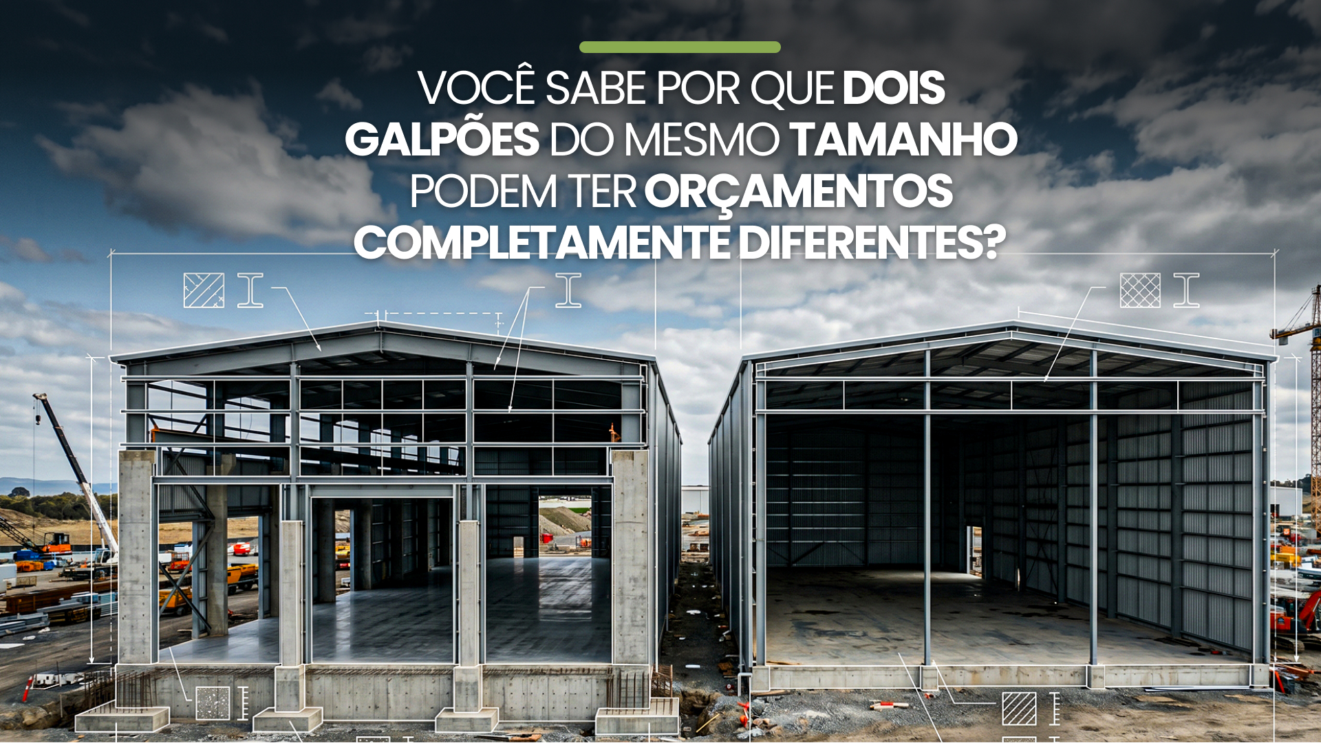 Por que dois galpões do mesmo tamanho podem ter orçamentos completamente diferentes?